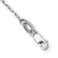 14k White Gold 3mm Mirror Beaded Rosary 24 inch Necklace-SF2064-24