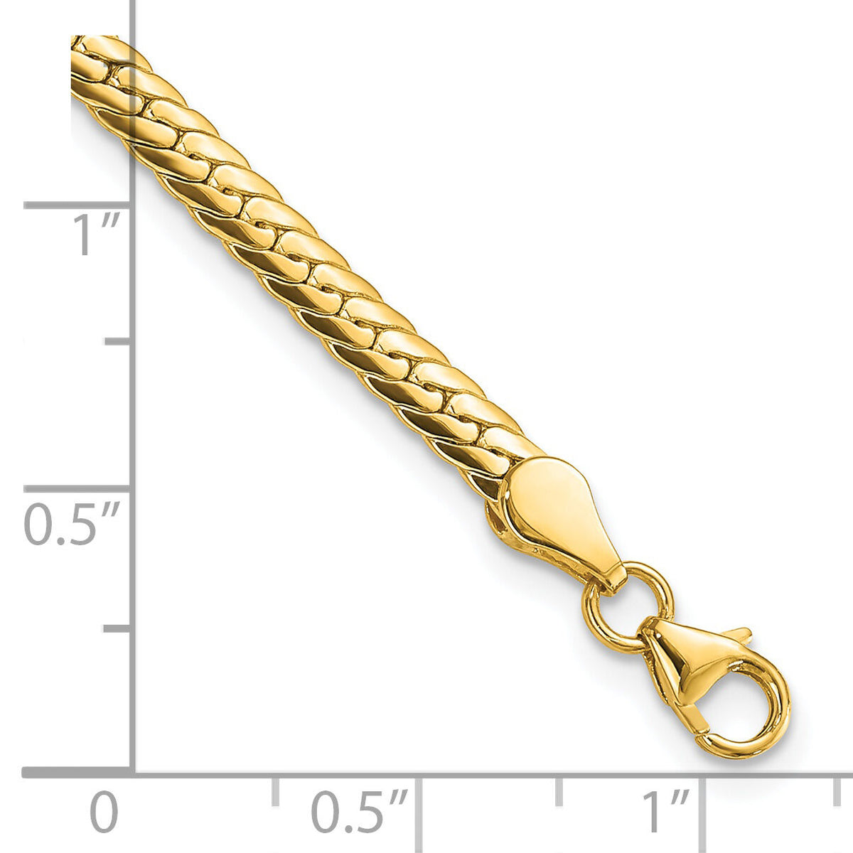 14k Polished 7in Fancy Link Bracelet-SF2104-7.5