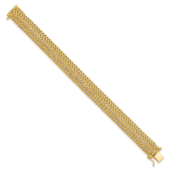 14k Polished 7.5in Fancy Link Bracelet-SF2156-7.5