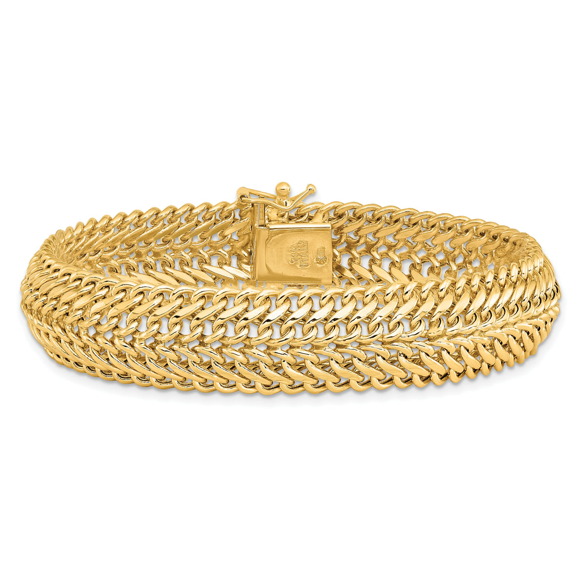 14k Polished 7.5in Fancy Link Bracelet-SF2156-7.5