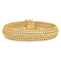 14k Polished 7.5in Fancy Link Bracelet-SF2156-7.5