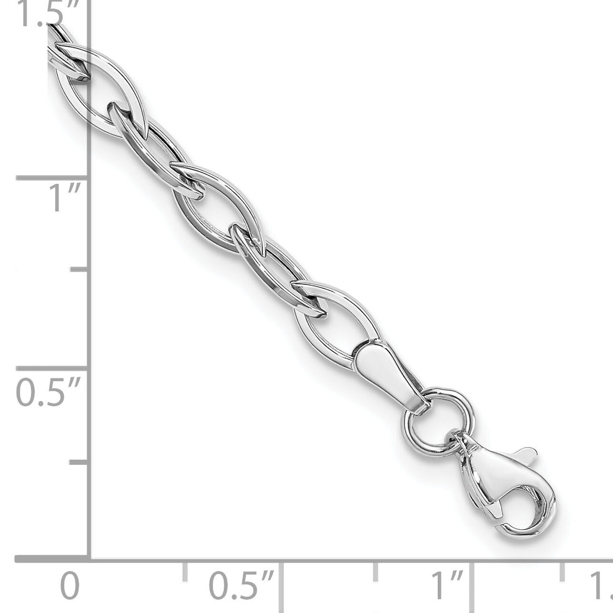 14K White Gold Polished Bracelet-SF2188-7.5