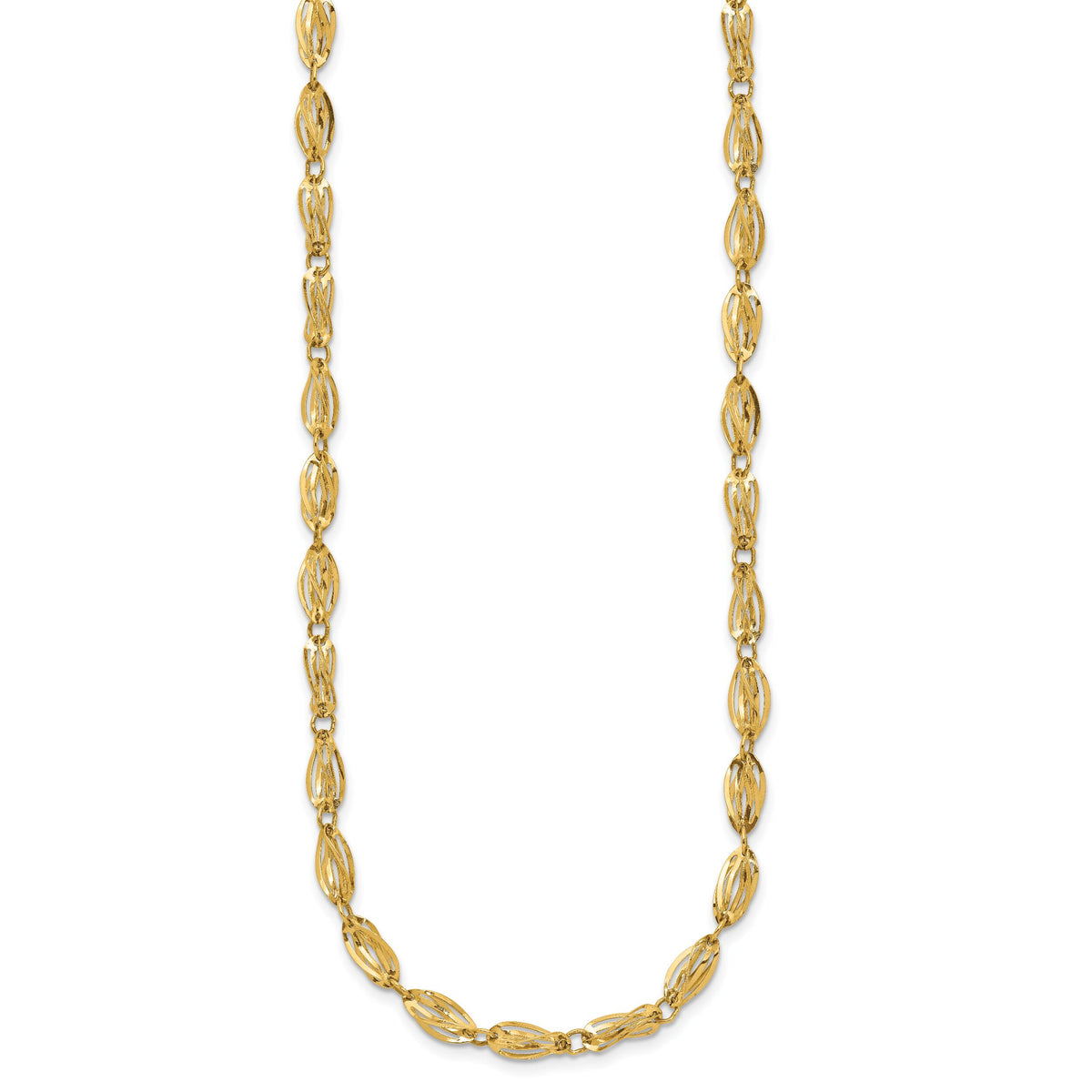 14K Fancy Link Necklace-SF2200-18