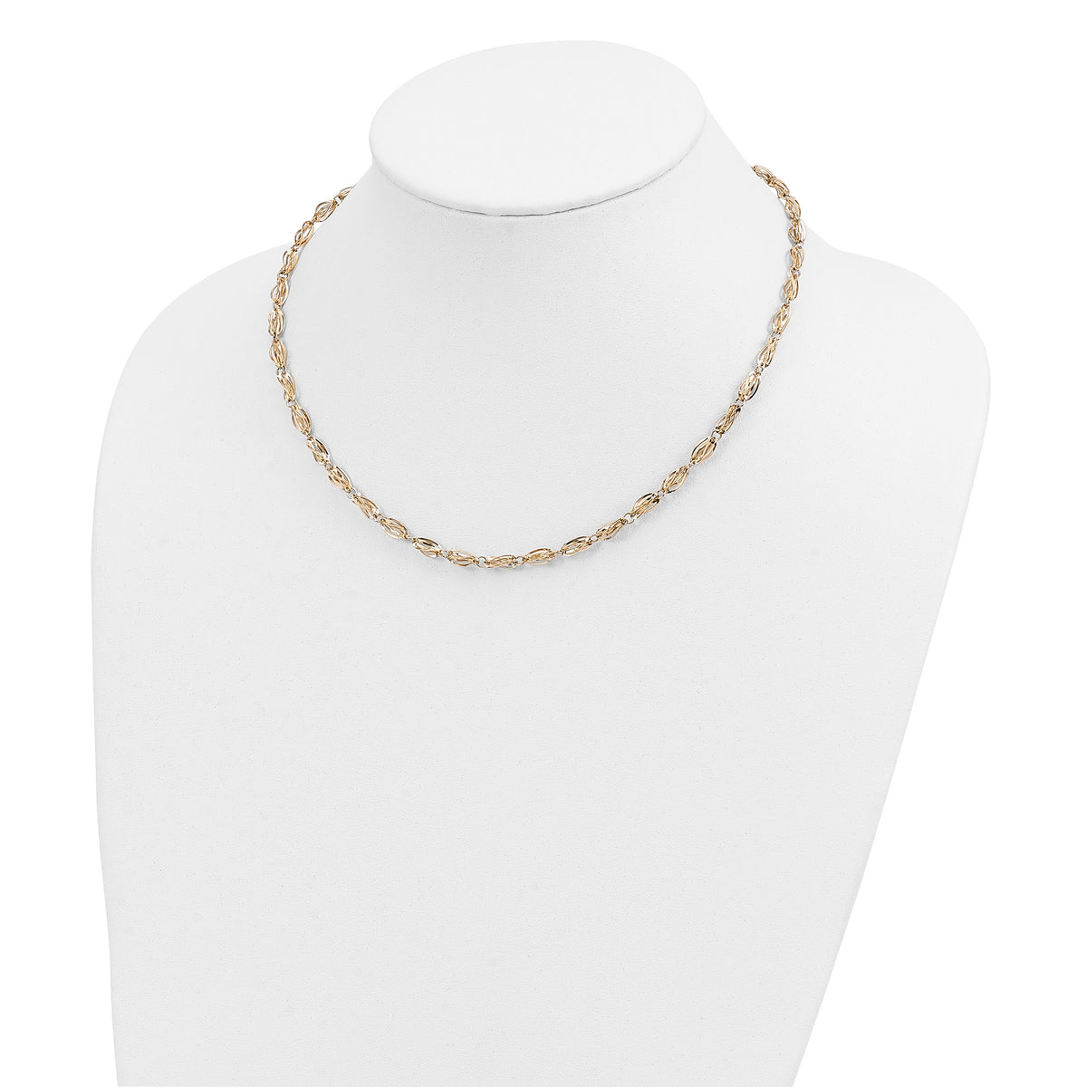 14K Fancy Link Necklace-SF2200-18