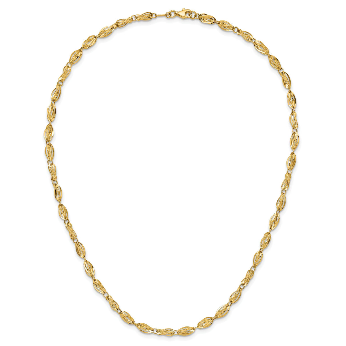 14K Fancy Link Necklace-SF2200-18