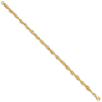 14K Gold Polished Fancy Bracelet-SF2203-7.75
