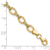 14k Diamond Cut Fancy Link Bracelet-SF2206-7