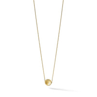 14k Brushed Polished & D/C Circle Necklace-SF2247-18