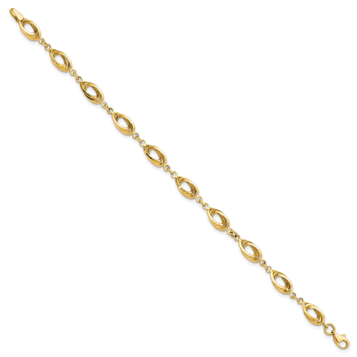 14k Polished Fancy Link Bracelet-SF2312-7.5