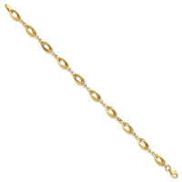 14k Polished Fancy Link Bracelet-SF2312-7.5