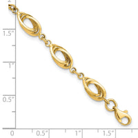 14k Polished Fancy Link Bracelet-SF2312-7.5
