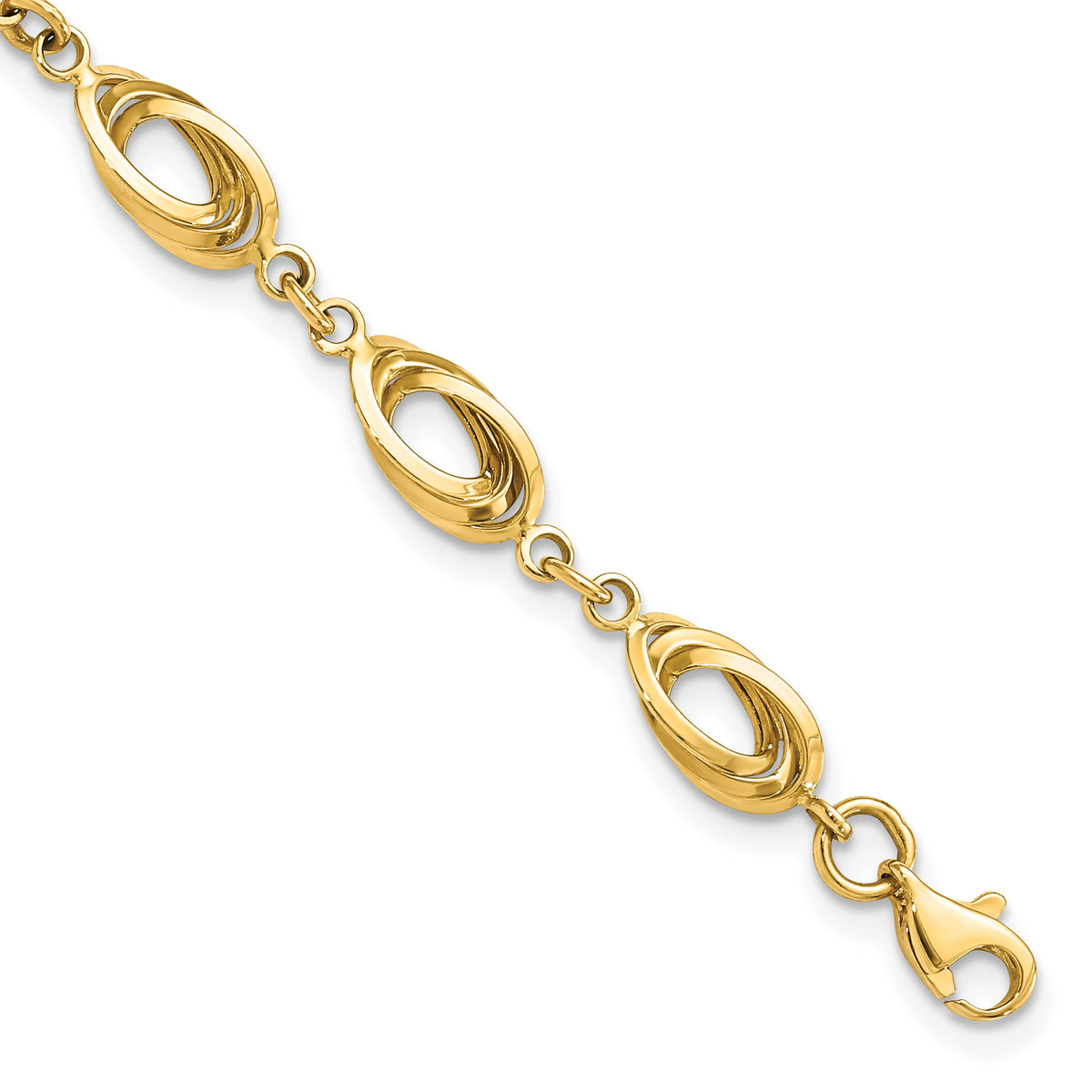 14k Polished Fancy Link Bracelet-SF2312-7.5
