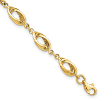 14k Polished Fancy Link Bracelet-SF2312-7.5