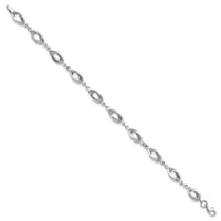 14K White Gold Fancy Link Bracelet-SF2313-7.5