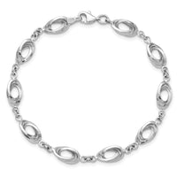 14K White Gold Fancy Link Bracelet-SF2313-7.5