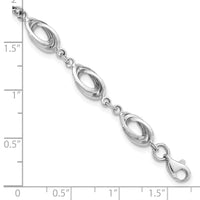 14K White Gold Fancy Link Bracelet-SF2313-7.5
