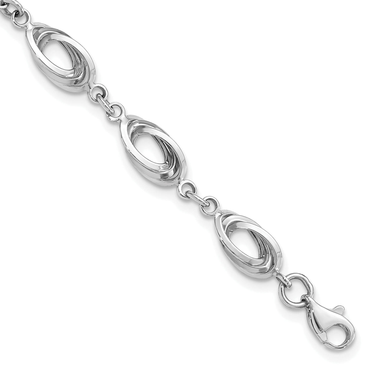 14K White Gold Fancy Link Bracelet-SF2313-7.5