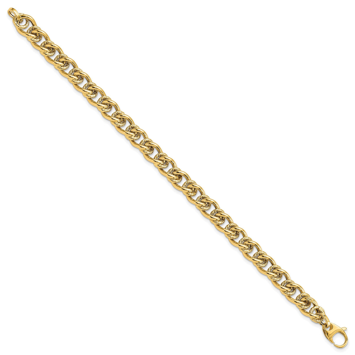 14K Polished Fancy Link Bracelet-SF2325-7.5