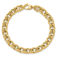 14K Polished Fancy Link Bracelet-SF2325-7.5