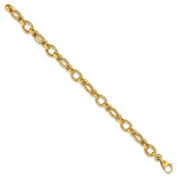 14k Polished Fancy Link Bracelet-SF2328-7.5