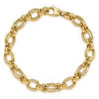 14k Polished Fancy Link Bracelet-SF2328-7.5