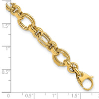 14k Polished Fancy Link Bracelet-SF2328-7.5