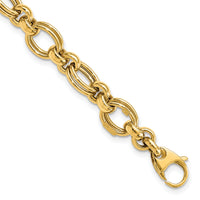 14k Polished Fancy Link Bracelet-SF2328-7.5