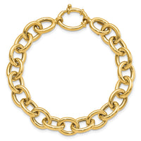 14k Polished Fancy Oval Link Bracelet-SF2329-7.5