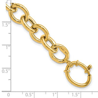 14k Polished Fancy Oval Link Bracelet-SF2329-7.5