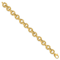14K Polished Fancy Link Bracelet-SF2330-8