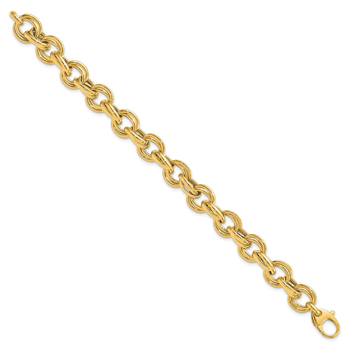 14K Polished Fancy Link Bracelet-SF2330-8