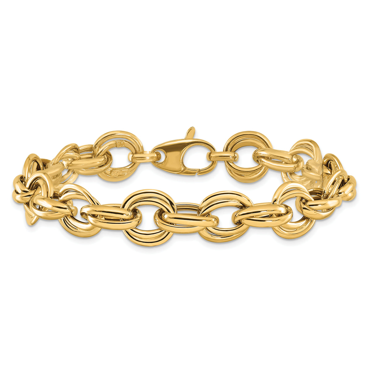 14K Polished Fancy Link Bracelet-SF2330-8