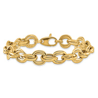 14K Polished Fancy Link Bracelet-SF2330-8
