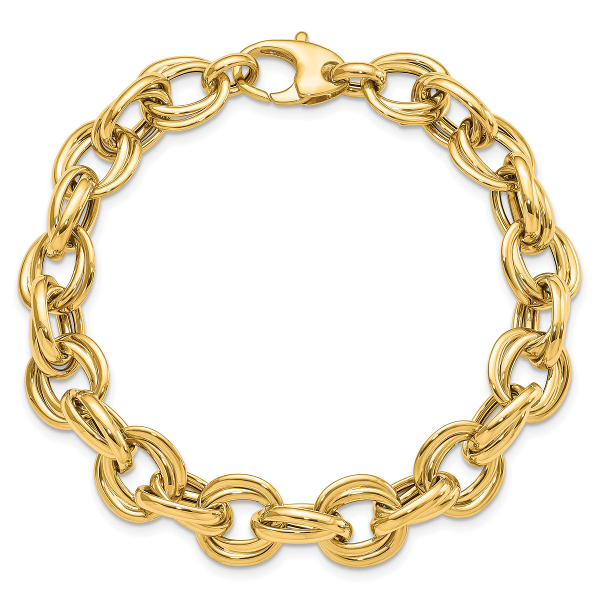 14K Polished Fancy Link Bracelet-SF2330-8