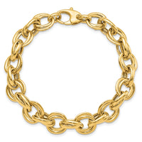 14K Polished Fancy Link Bracelet-SF2330-8