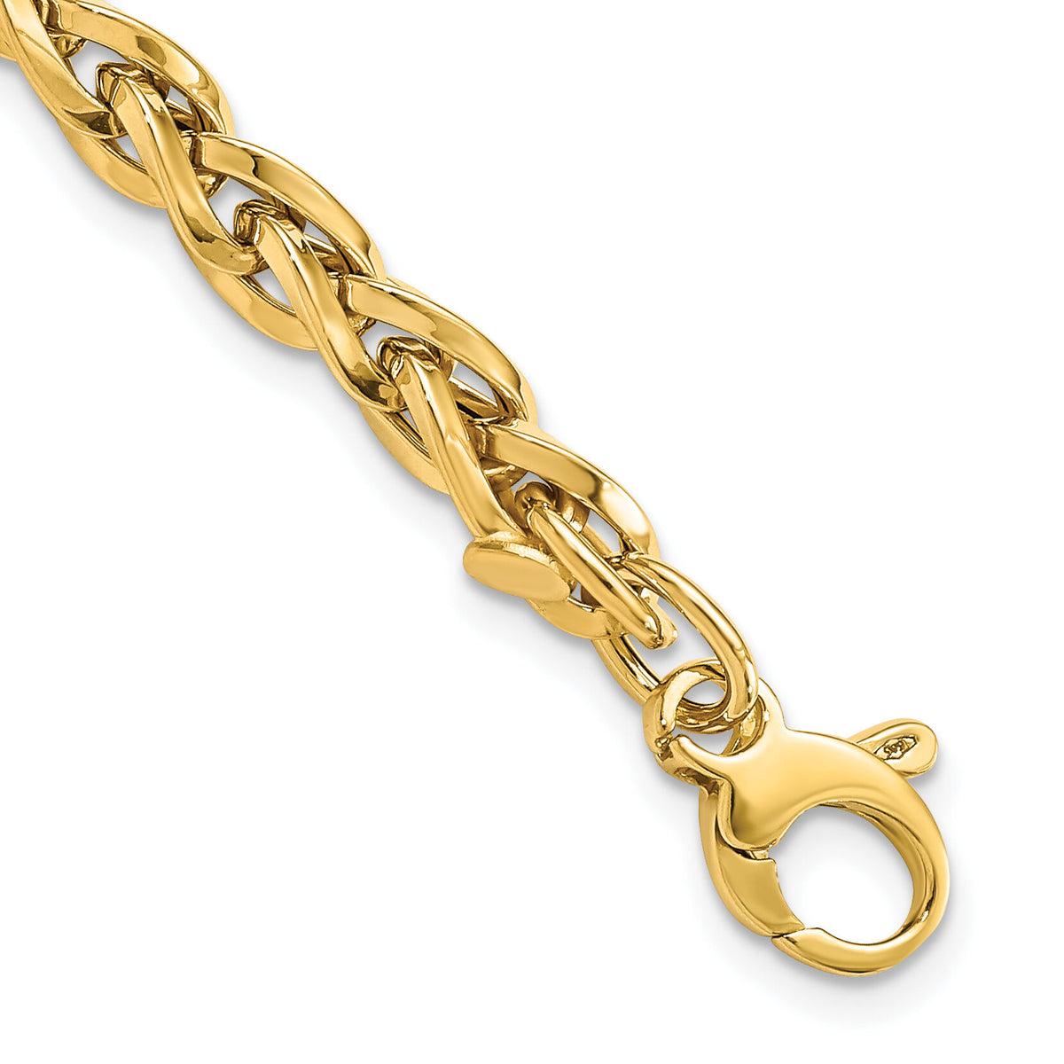 14k Polished w/1in Ext Bracelet-SF2344-7.5