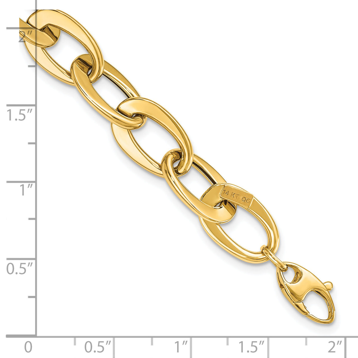 14k Polished Fancy Link Bracelet-SF2375-8