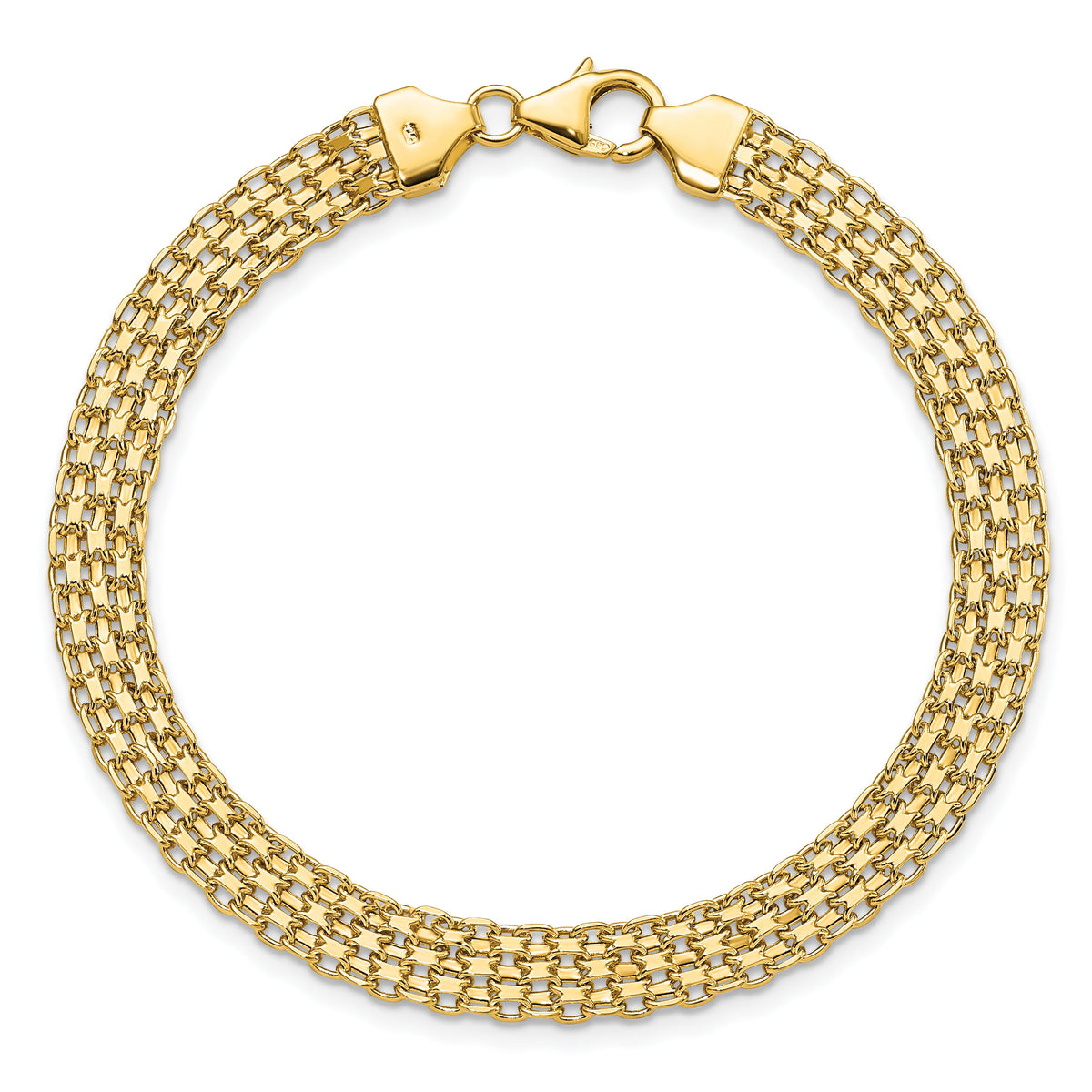 14k Polished Fancy Link Bracelet-SF2410-7.5