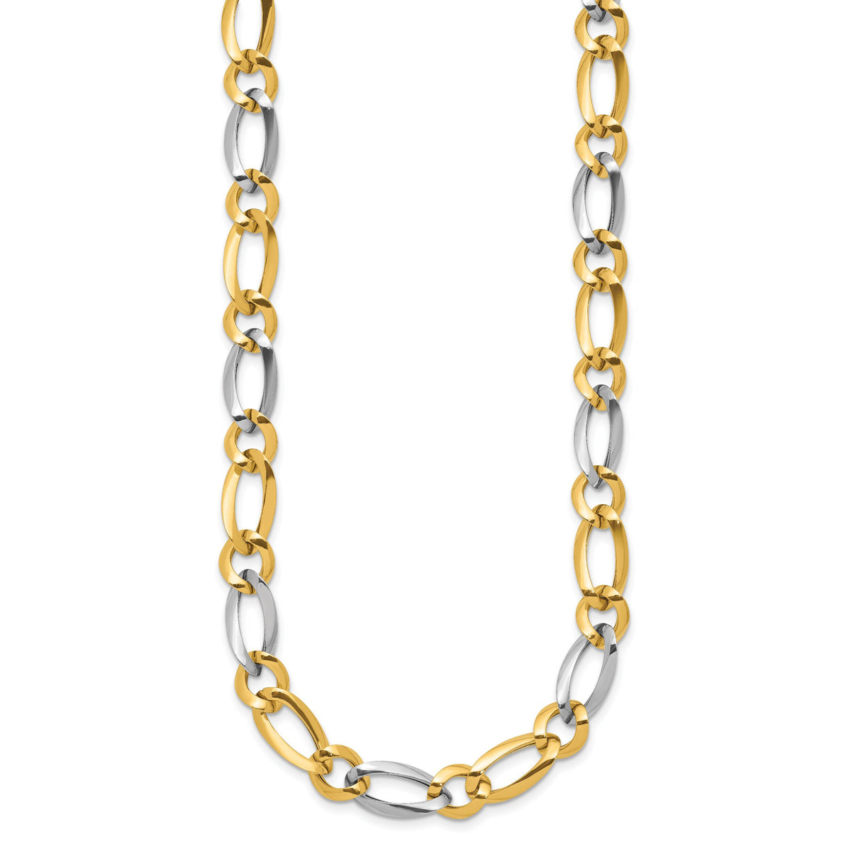 14k Two-Tone Polished Necklace-SF2419-17.5