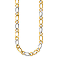 14k Two-Tone Polished Necklace-SF2419-17.5