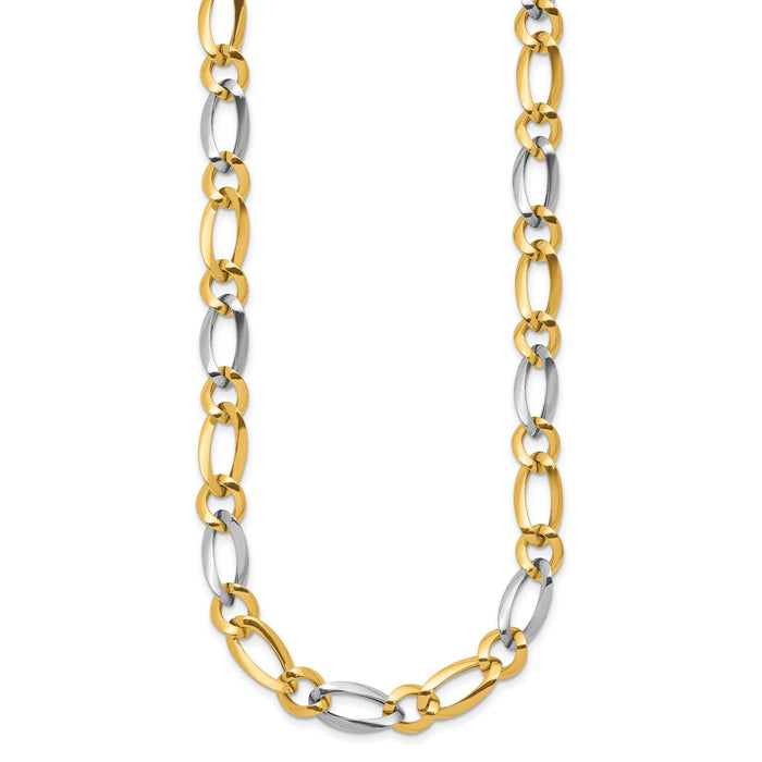 14k Two-Tone Polished Necklace-SF2419-17.5