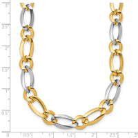 14k Two-Tone Polished Necklace-SF2419-17.5
