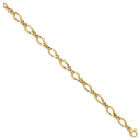 14k Fancy Link 7.5in Bracelet-SF2420Y-7.5