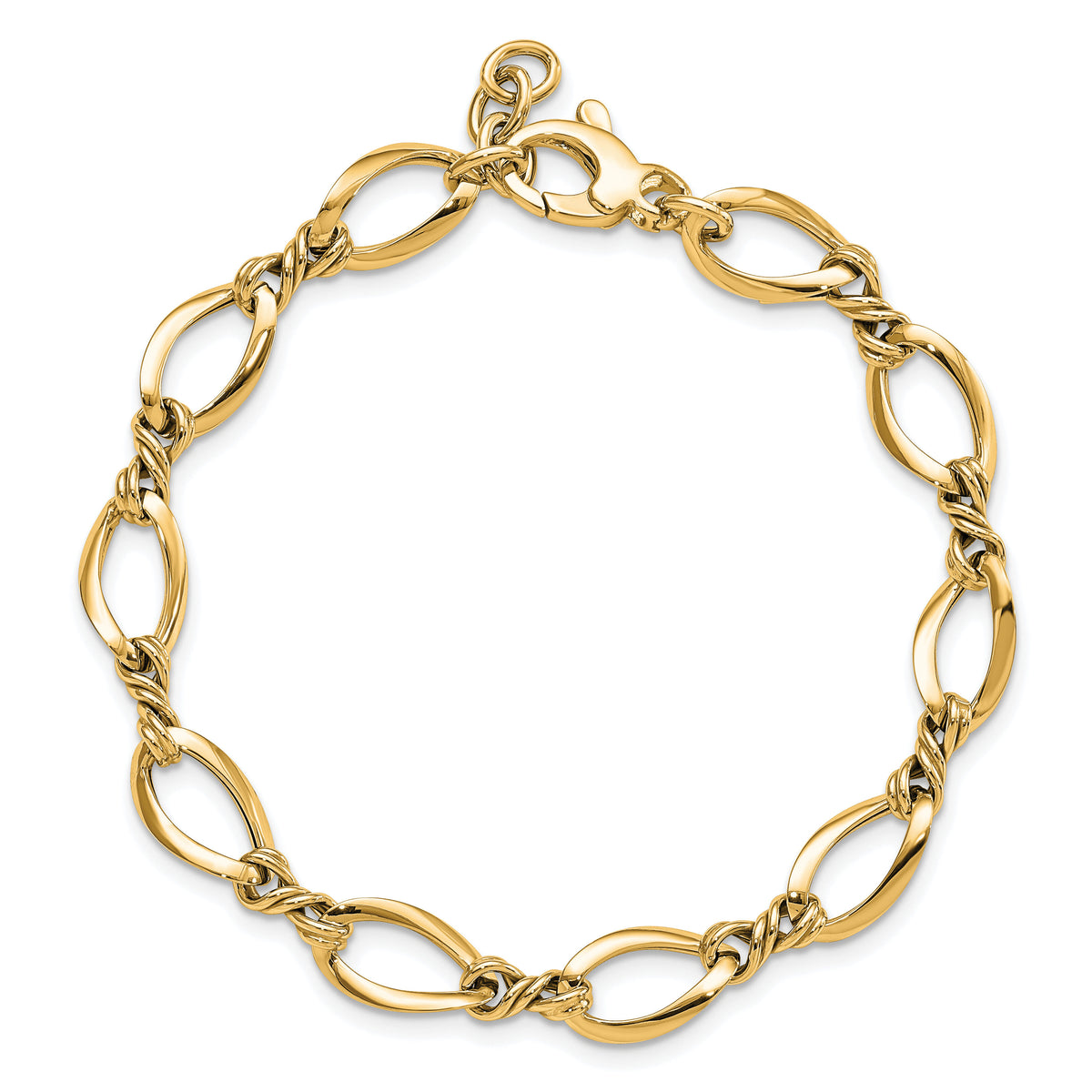 14k Fancy Link 7.5in Bracelet-SF2420Y-7.5