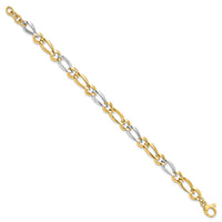 14k Two-Tone Polished Bracelet-SF2421-7.25
