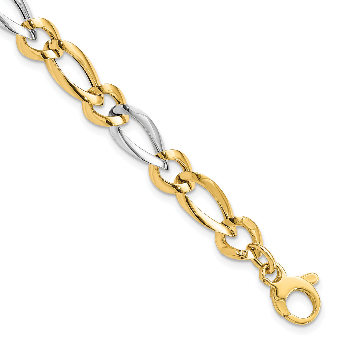 14k Two-Tone Polished Bracelet-SF2421-7.25