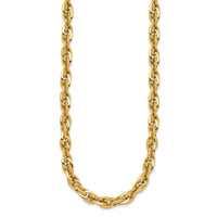 14K Polished Fancy Link Necklace-SF2433-17.5