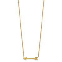 14k Polished Arrow 17in Necklace-SF2467Y-17