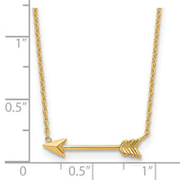 14k Polished Arrow 17in Necklace-SF2467Y-17
