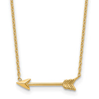 14k Polished Arrow 17in Necklace-SF2467Y-17